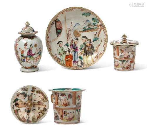 Chine, XVIIIe et XIXe siècle Lot comprenant un pot couvert e...