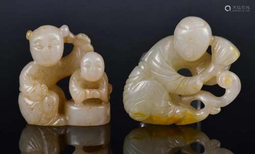 Two Jade Carved Boys