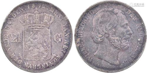 荷蘭1872年 KWⅢ 2 1/2G 銀幣