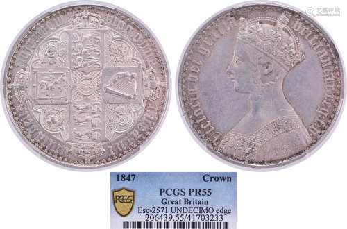 英國1847年 Gothic Crown(1克朗) #41703233