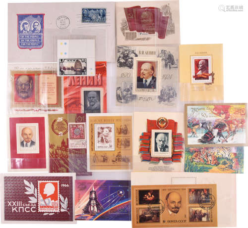 郵票,郵封及小全張(主要是前蘇聯) 共17項