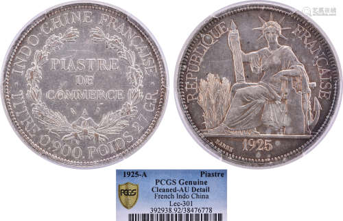 法屬安南1925-A 貿易(坐洋) 1Pt. 銀幣 #38476778