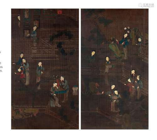 Chine, XIXe siècle, vers 1850 Deux peintures anonymes (prove...