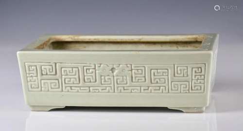 A Chinese Celadon Glazed Washer Qianlong Mark