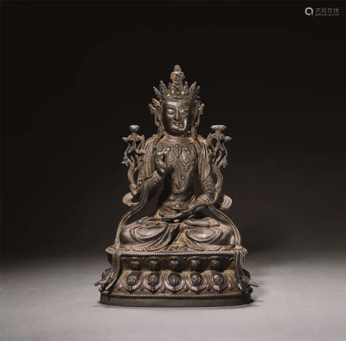 明 铜地藏菩萨像