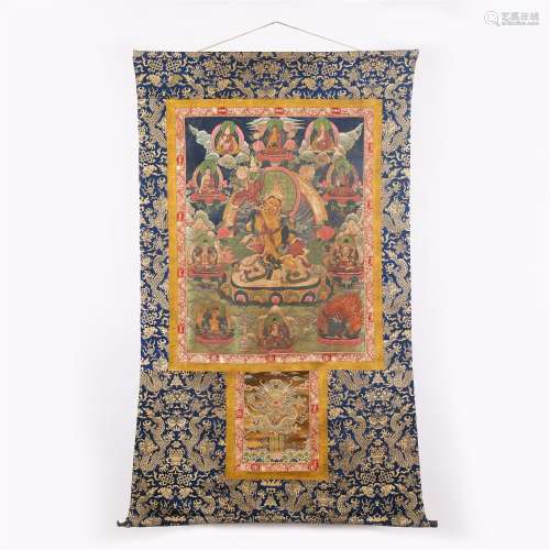 A Tibetan Thangka Depicting Jambhala