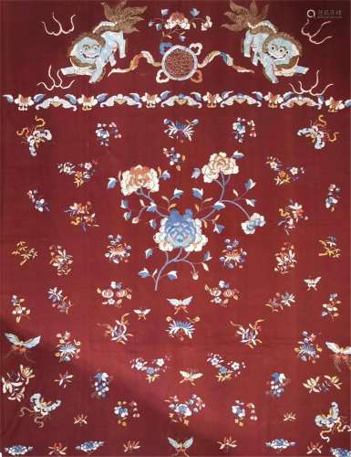An Embroidered valance curtain