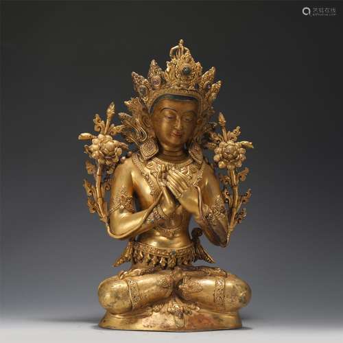 A Tibetan Gilt-bronze Figure of Avalokitesvara