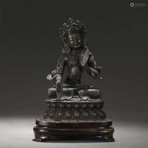 A Bronze Seated Bodhisattva