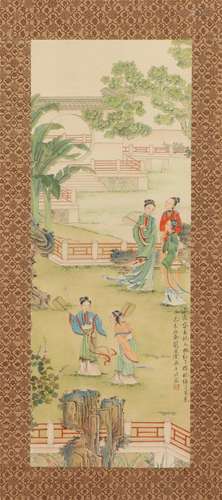 A Chinese Painting of Garden Scene