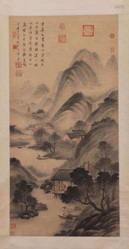 A Chinese Painting of Living in Riverbank