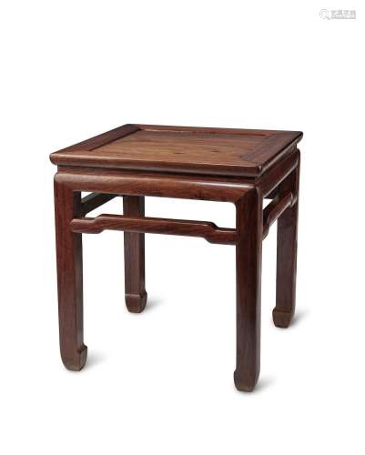 A huanghuali waisted corner-leg stool, fangdeng