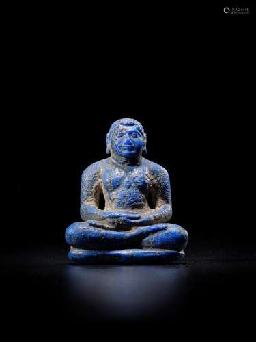 A LAPIS LAZULI CARVING OF A BUDDHA