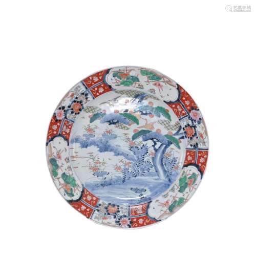 A Famille Verte Porcelain Plate