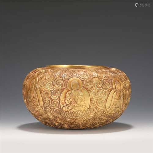 A Bronze-gilt Alm Bowl