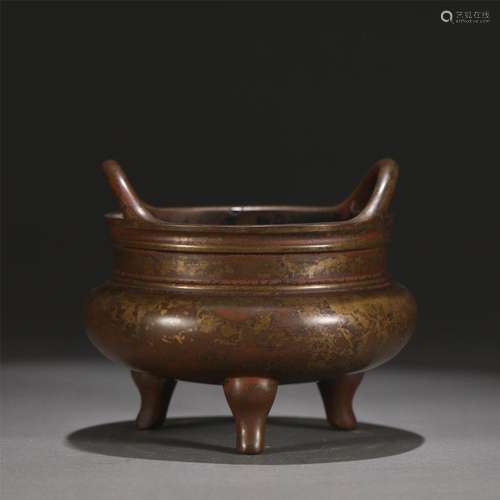 A Bronze Tripod Censer