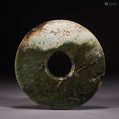 An Archaistic Style Circular Jade Bi
