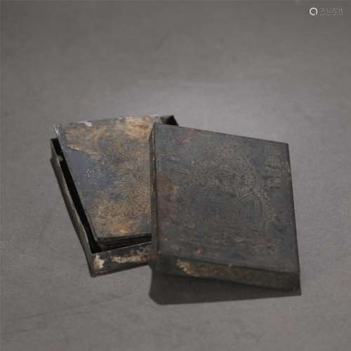 A Bronze Buddhism Box with Cover