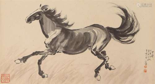 A Chinese Painting of Galloping Horse