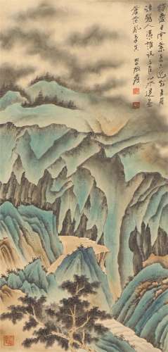 A Chinese Painting of Mountain Landscape