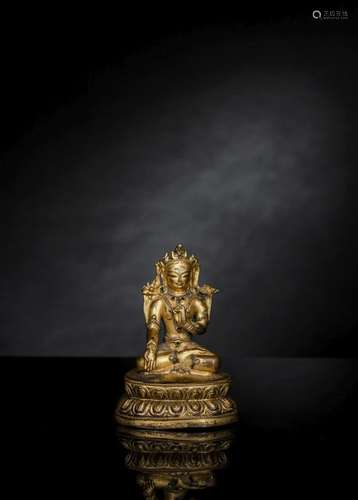 A GILT-BRONZE FIGURE OF A TARA