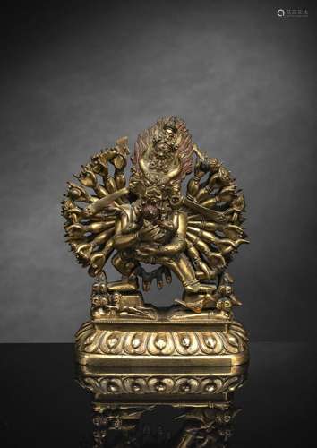 A GILT-BRONZE FIGURE OF VAJRABHAIRAVA