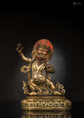 A GILT-BRONZE FIGURE OF VAJRAPANI