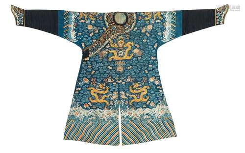 BLUE ROBE WITH NINE DRAGONS