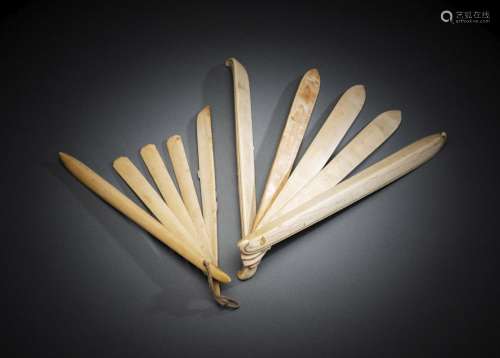 TWO RARE IVORY RATTLES