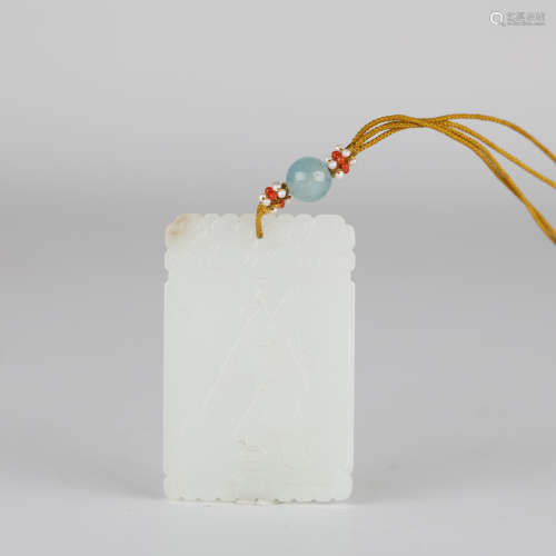Ancient Chinese figure white jade accessories