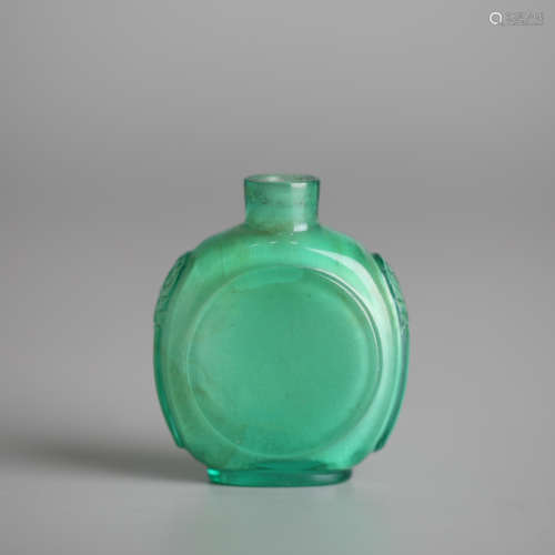 Glass painted snuff bottle,18th