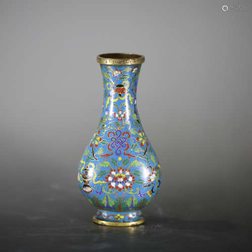China Qing Dynasty Enamel Vase