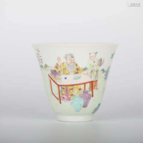 Chinese figure Porcelain Cup