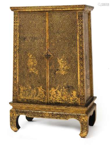 Tall cabinet for storage of Buddhist manuscripts