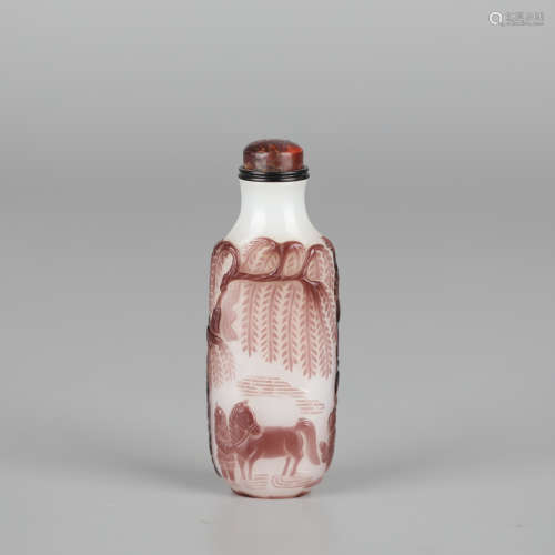 Colored glass snuff bottle, 18th