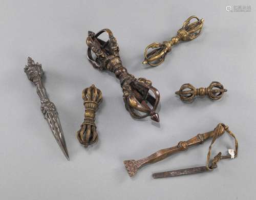 FOUR VAJRA, ONE PHURBU, AND A RITUAL INSTRUMENTS
