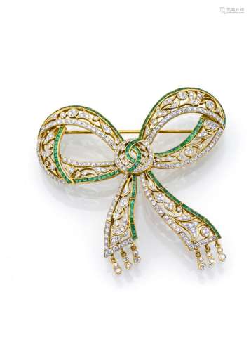 MOVABLE BOW BROOCH