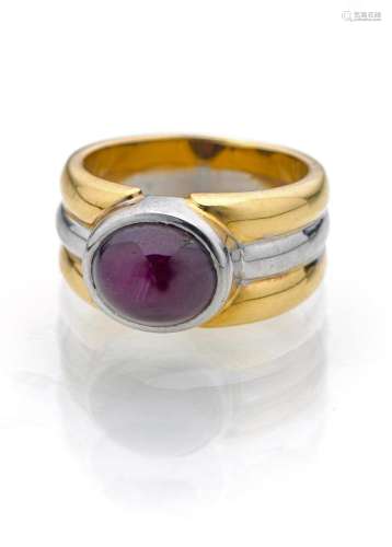 RING WITH A RUBY CABOCHON