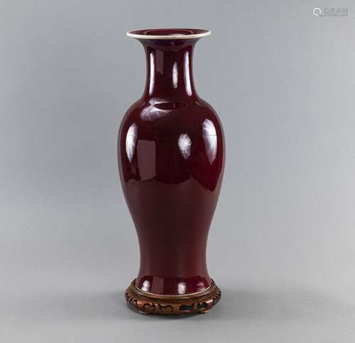 LARGE COPPER-RED-GLAZED VASE