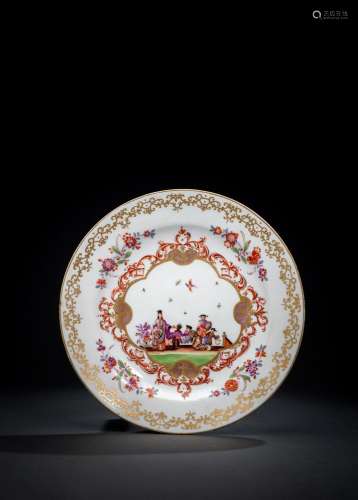 A MEISSEN CHINOISERIE PLATE