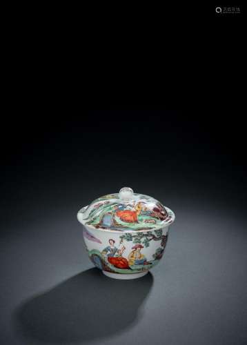 A MEISSEN (?) DUTCH-DECORATED HAUSMALEREI SUGAR- BOWL AND CO...