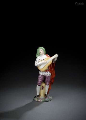 A KLOSTER VEILSDORF FIGURE OF SCARAMOUCHE FROM THE COMMEDIA ...