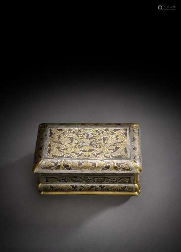 A SMALL ELABORATE BOULLE STYLE CASKET