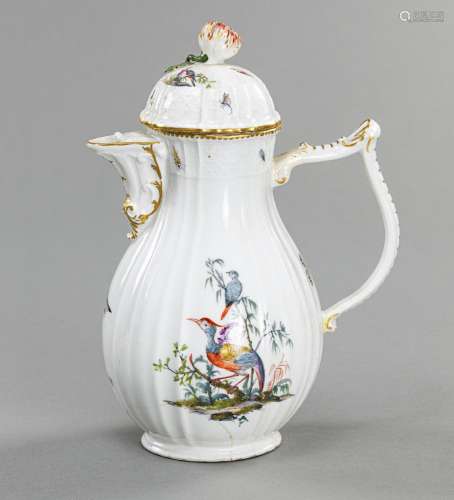 A MEISSEN COFFEE-POT AND COVER