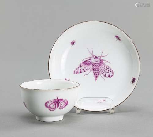 A MEISSEN TEABOWL AND SAUCER