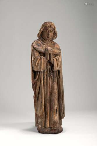 A LARGE GOTHIC FIGURE OF SAINT JOHN FROM THE CROSS