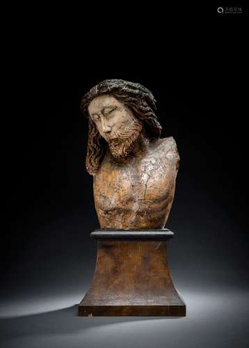 A GOTHIC BUST OF BODY OF CHRIST