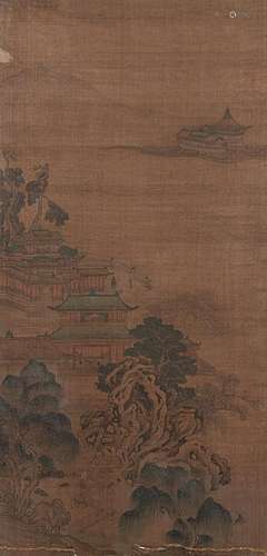 PALACE AND LANDSCAPE IN THE STYLE OF QIU YING