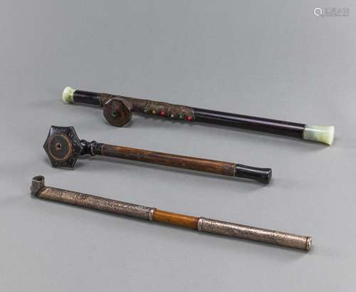 THREE OPIUM PIPES