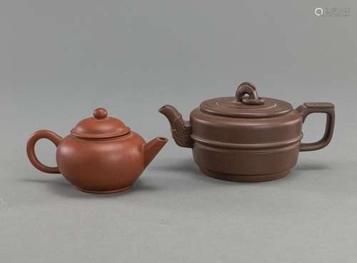 TWO 'ZISHA' TEAPOTS